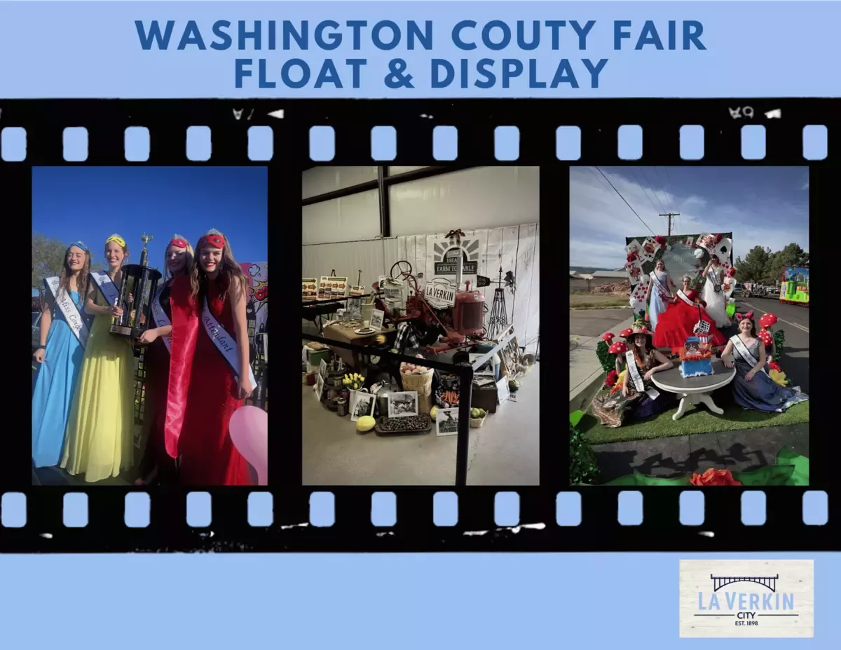 A banner depicting photos from past Washington County Fairs.