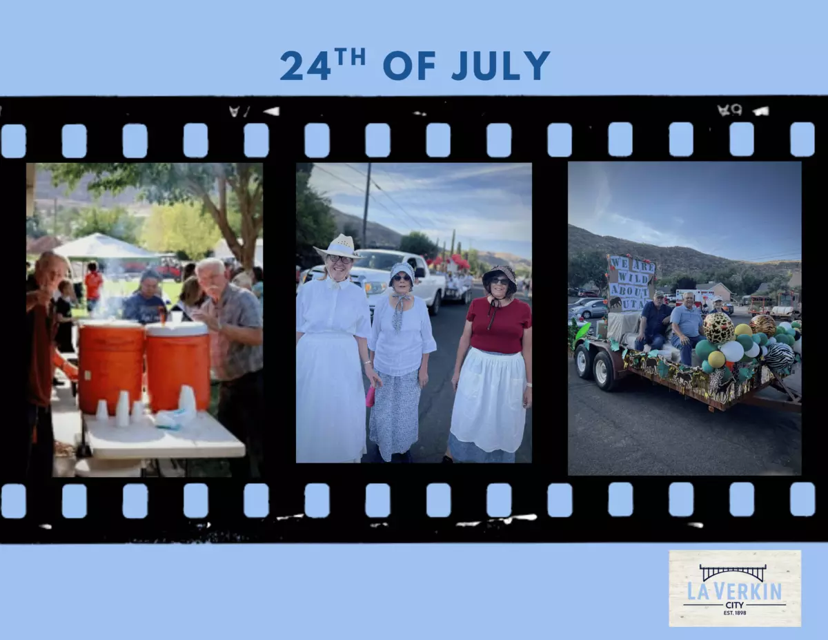 A banner depicting photos from past 24th of July events